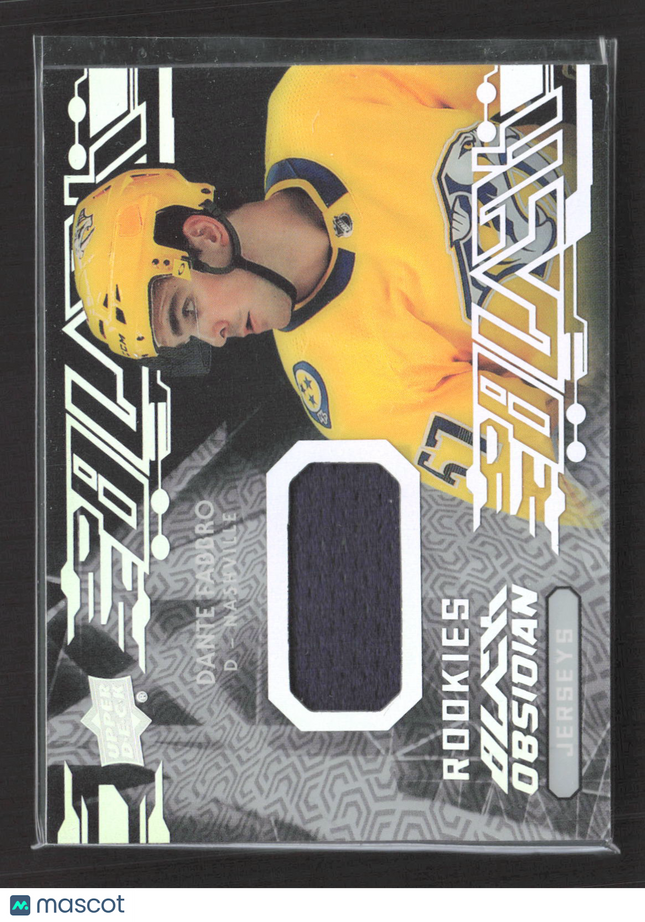 2020 Upper Deck Black Obsidian Dante Fabbro #OJ-DF Jersey