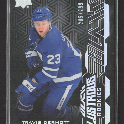 2018 Upper Deck Black Lustrous Rookies Travis Dermott #LR-TD 205/299