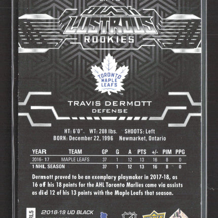 2018 Upper Deck Black Lustrous Rookies Travis Dermott #LR-TD 205/299