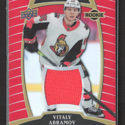 2020 Upper Deck Allure Vitaly Abramov #84 Red Rainbow Jersey Memorabilia Jersey