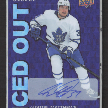 2020 Upper Deck Allure Iced Out Auston Matthews #IO-AM Blue 08/10 Auto