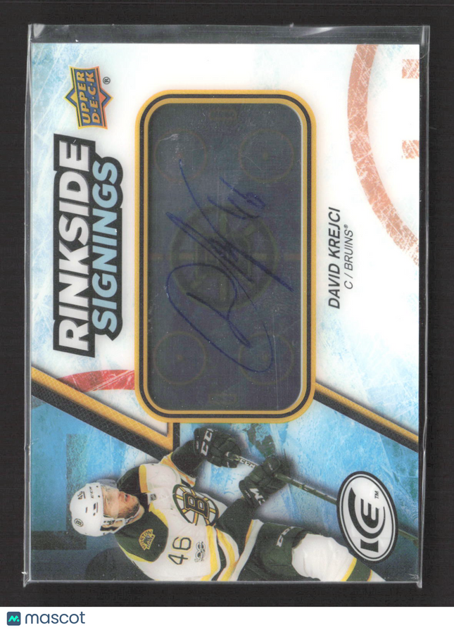 2018 Upper Deck Ice Rinkside Signings David Krejci #RS-DK Auto