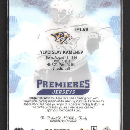 2018 Upper Deck Ice Ice Premieres Jerseys Vladislav Kamenev #IPJ-VK Jersey
