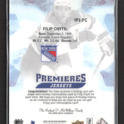 2018 Upper Deck Ice Ice Premieres Jerseys Filip Chytil #IPJ-FC Jersey