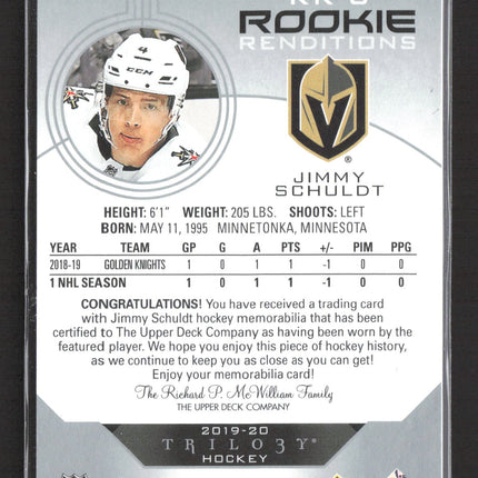 2020 Upper Deck Trilogy Rookie Renditions Jimmy Schuldt #RR-6 Jersey