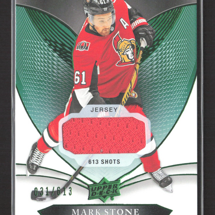 2019 Upper Deck Trilogy Mark Stone #27 031/613 Memorabilia Jersey