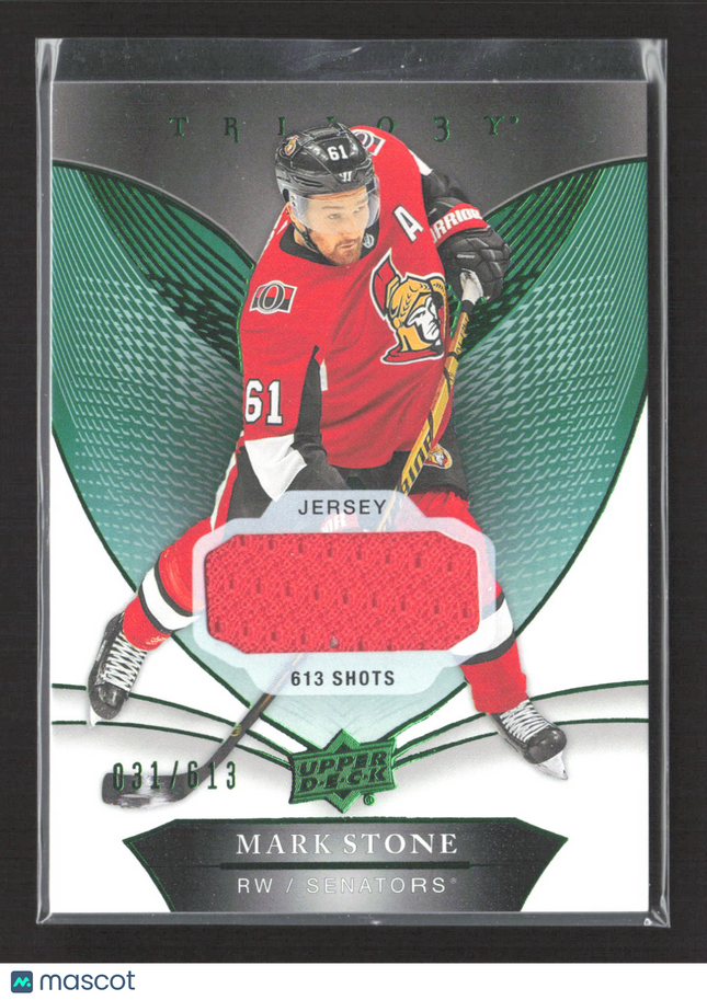 2019 Upper Deck Trilogy Mark Stone #27 031/613 Memorabilia Jersey