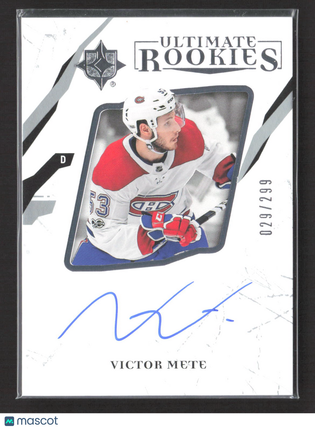 2018 Upper Deck Ultimate Collection Rookies Victor Mete #82 029/299 Auto