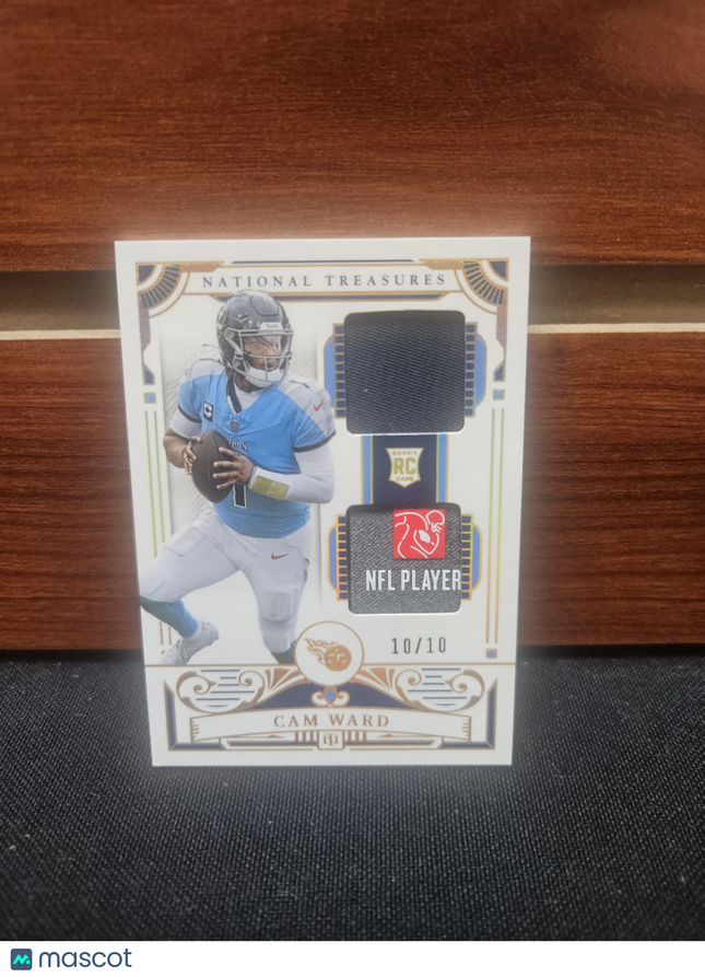 2025 Panini National Treasures Cam Ward #1 RC Gold Laundry Tag Patch 10/10