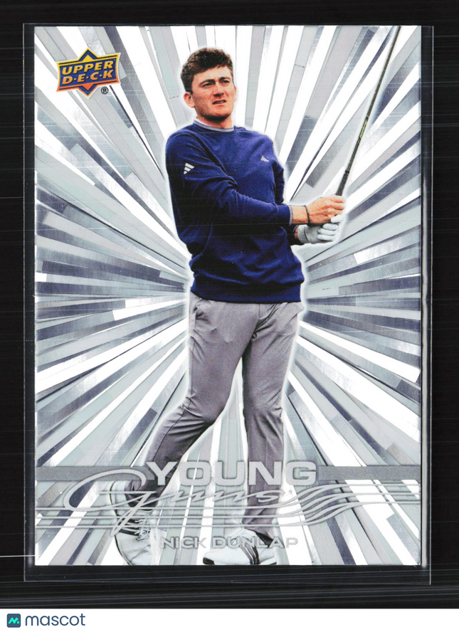 2026 Upper Deck Golf Young Guns Outburst Nick Dunlap #105 Silver Young Guns