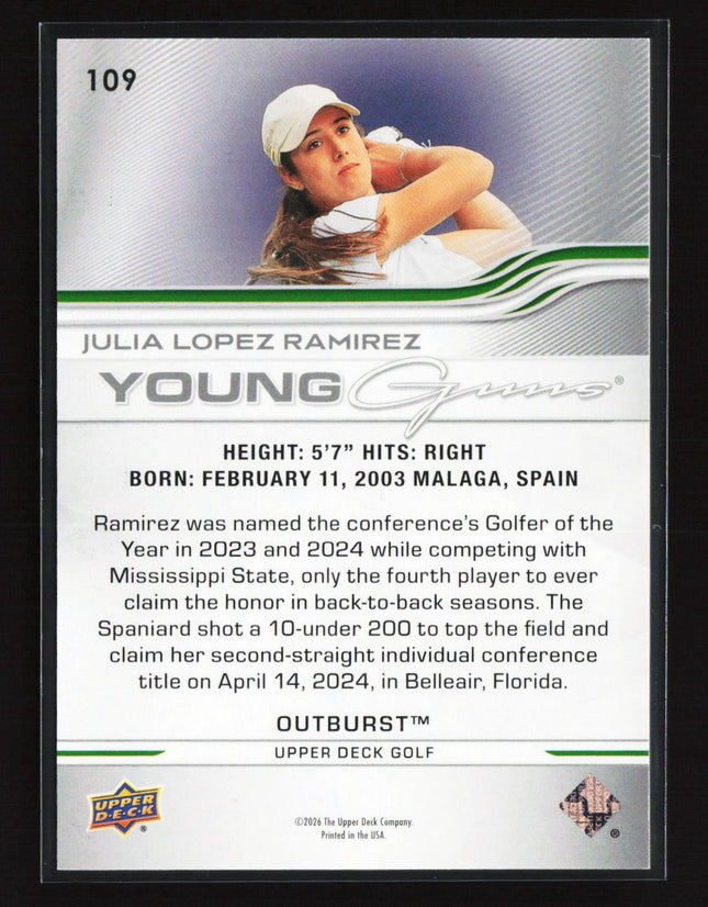 2026 Upper Deck Golf Young Guns Julia Lopez Ramirez #109 Outburst