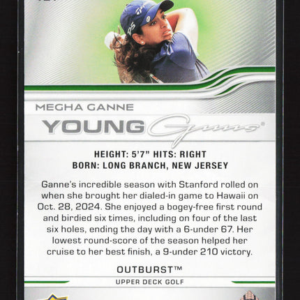 2026 Upper Deck Golf Young Guns Megha Ganne #121 Outburst