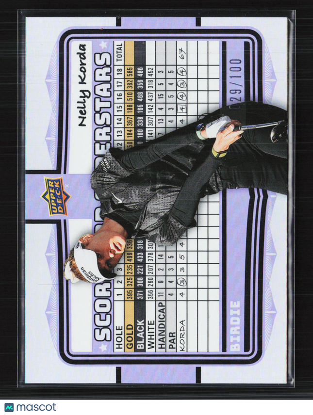 2026 Upper Deck Golf Scorecard Superstars Nelly Korda #SS-25 Birdie 29/100