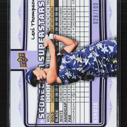 2026 Upper Deck Golf Scorecard Superstars Lexi Thompson #SS-12 Birdie 028/100