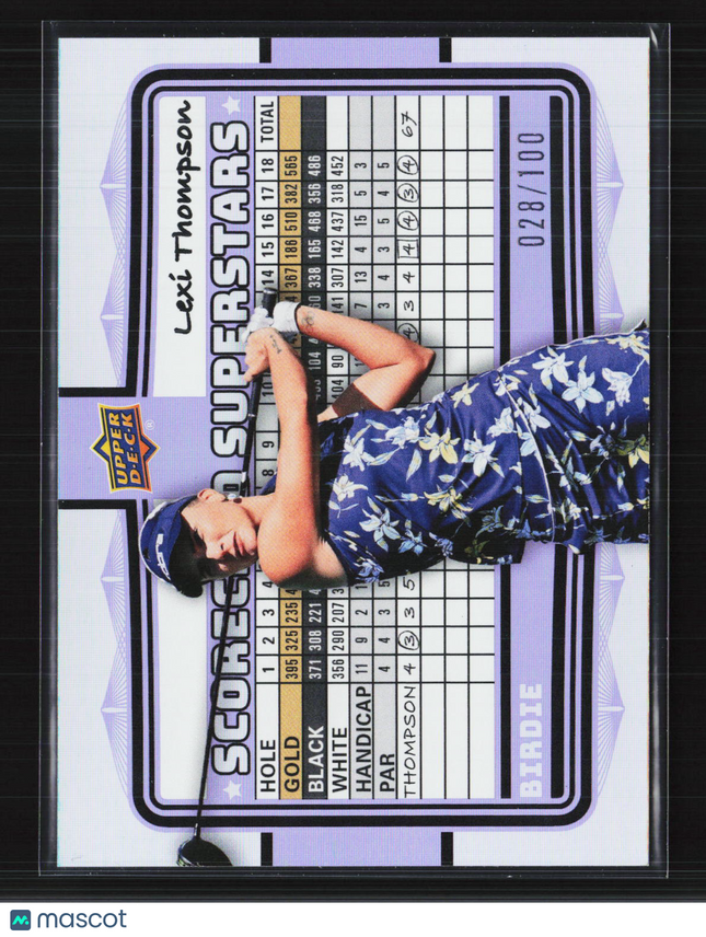 2026 Upper Deck Golf Scorecard Superstars Lexi Thompson #SS-12 Birdie 028/100