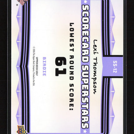 2026 Upper Deck Golf Scorecard Superstars Lexi Thompson #SS-12 Birdie 028/100