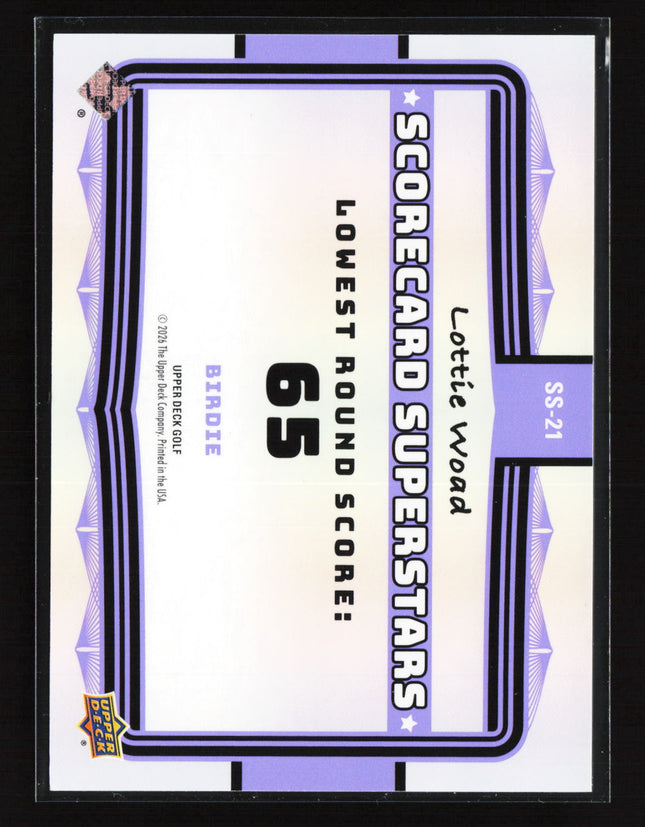 2026 Upper Deck Golf Scorecard Superstars Lottie Woad #SS-21 Birdie 071/100