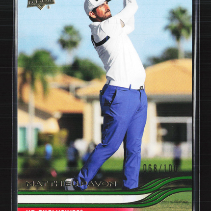 2026 Upper Deck Golf UD Exclusives Matthieu Pavon #39 068/100