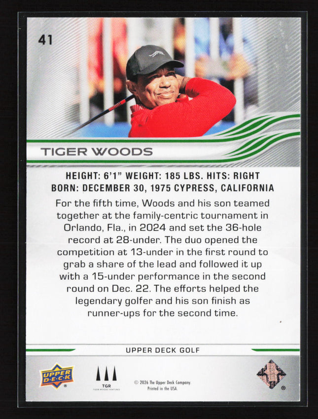 2026 Upper Deck Golf UD Exclusives Tiger Woods #41 057/100