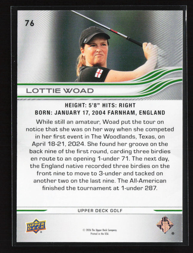 2026 Upper Deck Golf UD Exclusives Lottie Woad #76 011/100