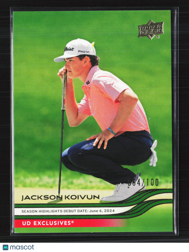 2026 Upper Deck Golf UD Exclusives Jackson Koivun #90 064/100