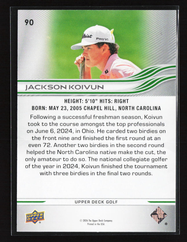 2026 Upper Deck Golf UD Exclusives Jackson Koivun #90 064/100