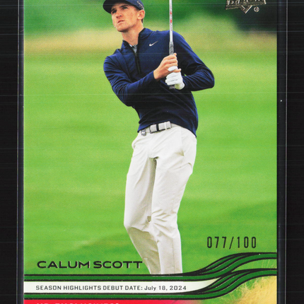 2026 Upper Deck Golf UD Exclusives Calum Scott #100 077/100