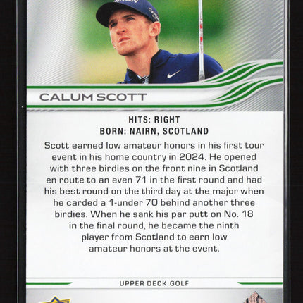 2026 Upper Deck Golf UD Exclusives Calum Scott #100 077/100