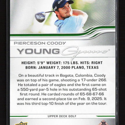 2026 Upper Deck Golf Young Guns Pierceson Coody #127 UD Exclusives 014/100