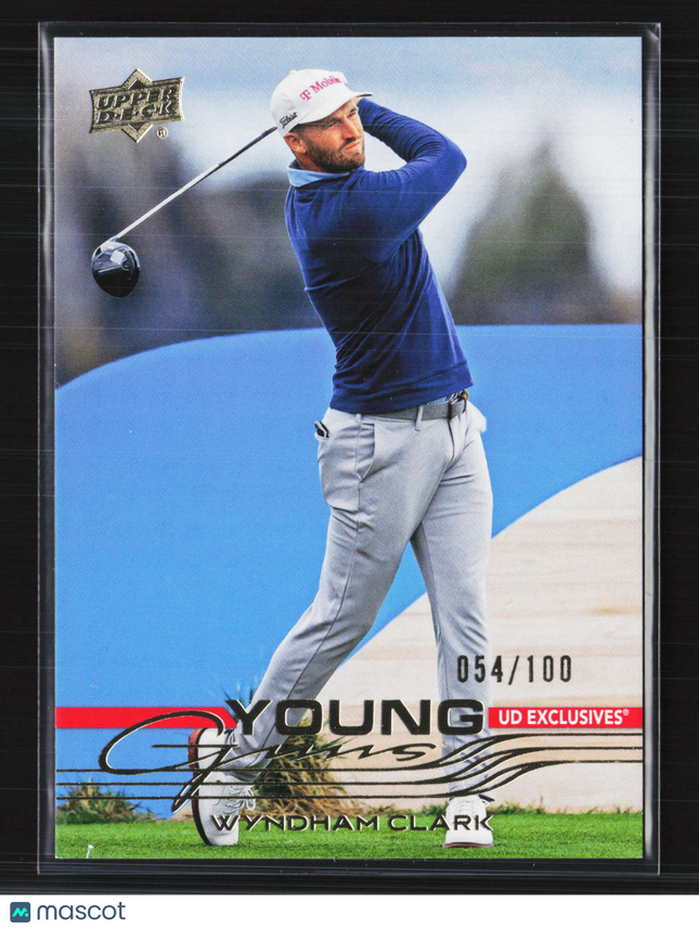 2026 Upper Deck Golf Young Guns Wyndham Clark #103 UD Exclusives  054/100