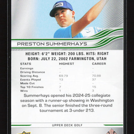 2026 Upper Deck Golf Deluxe Preston Summerhays #4 /