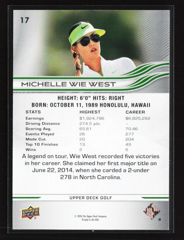 2026 Upper Deck Golf Deluxe Michelle Wie West #17 074/250