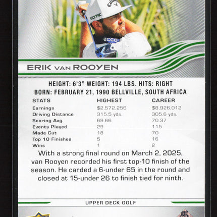 2026 Upper Deck Golf Deluxe Erik van Rooyen #18 059/250