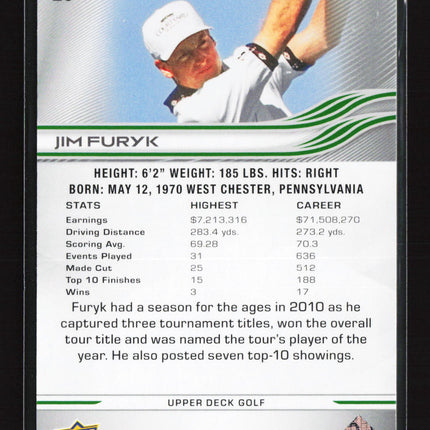 2026 Upper Deck Golf Deluxe Jim Furyk #25 048/250