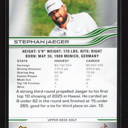 2026 Upper Deck Golf Deluxe Stephan Jaeger #40 104/250