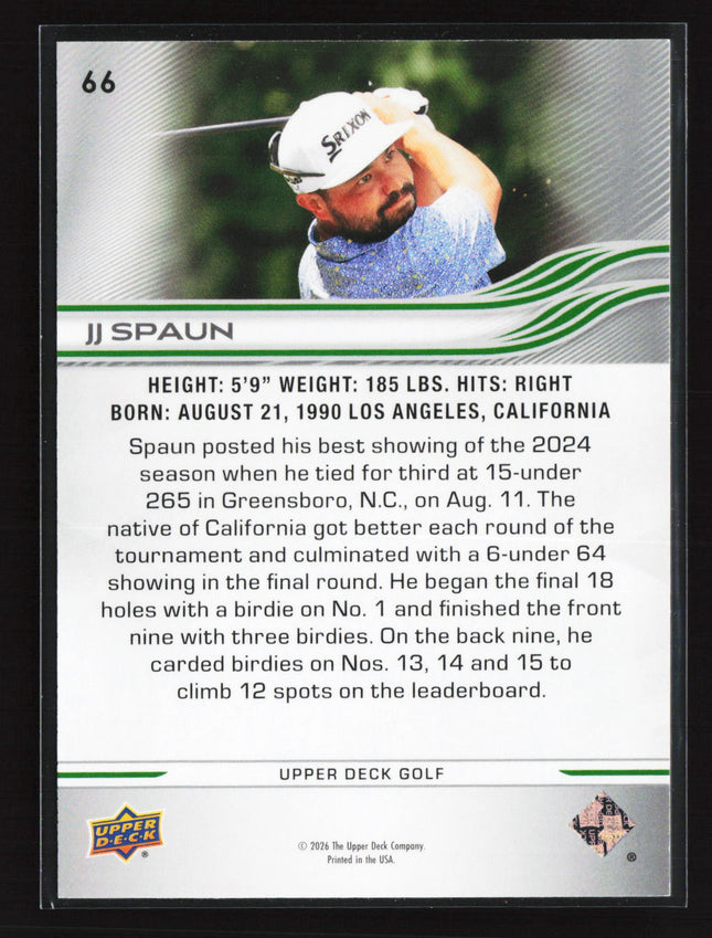 2026 Upper Deck Golf Deluxe JJ Spaun #66
