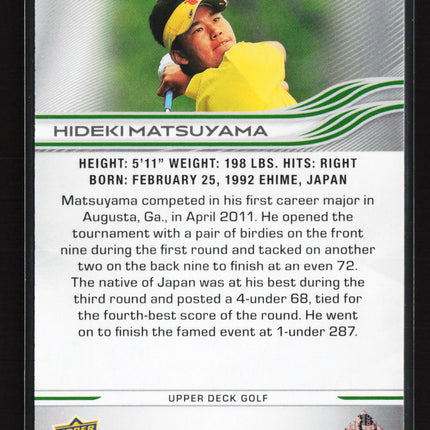 2026 Upper Deck Golf Deluxe Hideki Matsuyama #72 058/250