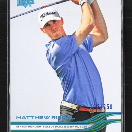2026 Upper Deck Golf Deluxe Matthew Riedel #86