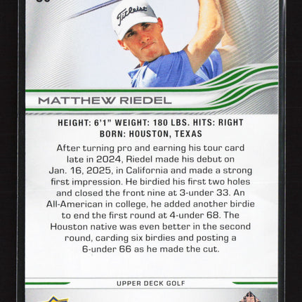 2026 Upper Deck Golf Deluxe Matthew Riedel #86