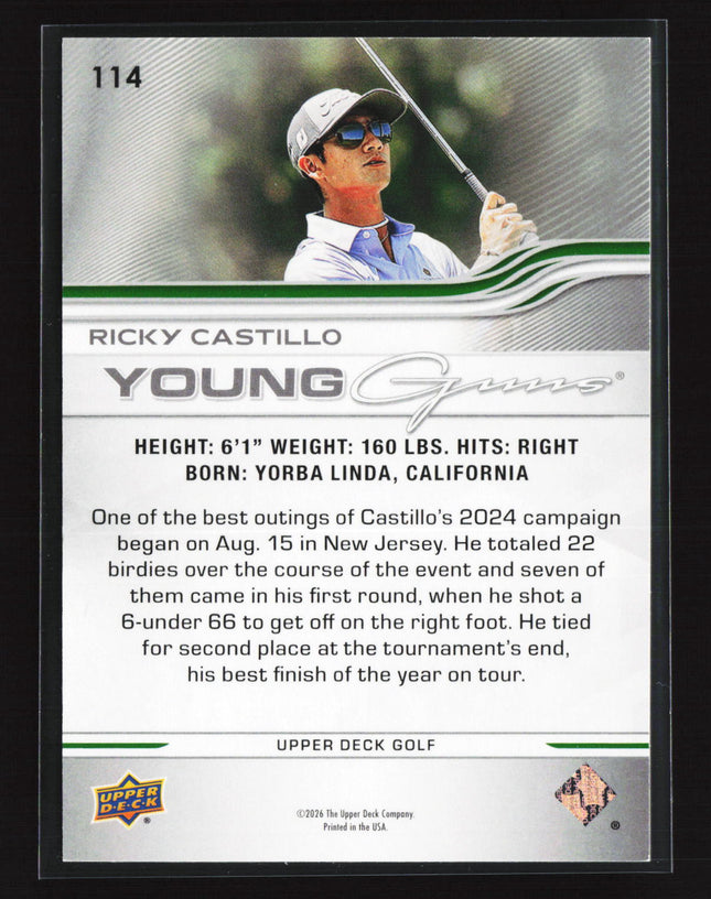 2026 Upper Deck Golf Young Guns Ricky Castillo #114 Deluxe 067/250