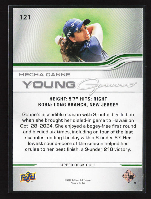 2026 Upper Deck Golf Young Guns Deluxe Megha Ganne #121 127/250