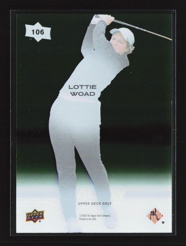 2026 Upper Deck Golf Young Guns Lottie Woad #106 Acetate