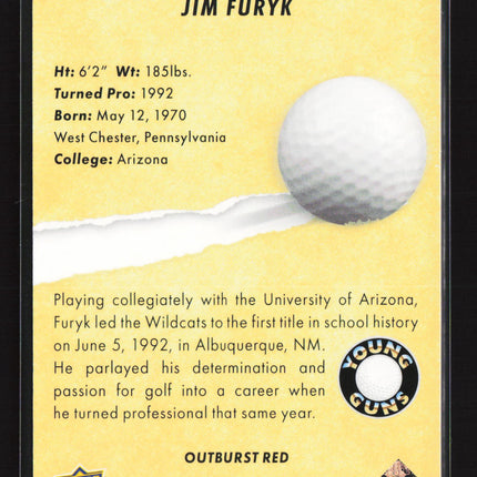 2026 Upper Deck Golf Young Guns Outburst Red Jim Furyk #139 24/25