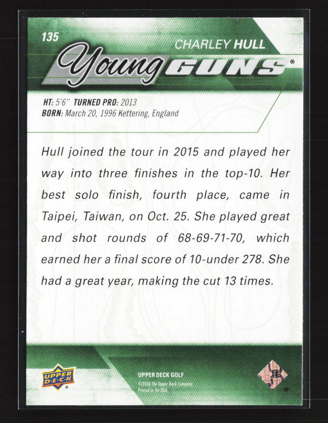 2026 Upper Deck Golf Young Guns Charley Hull #135