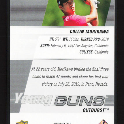 2026 Upper Deck Golf Young Guns Outburst Collin Morikawa #133