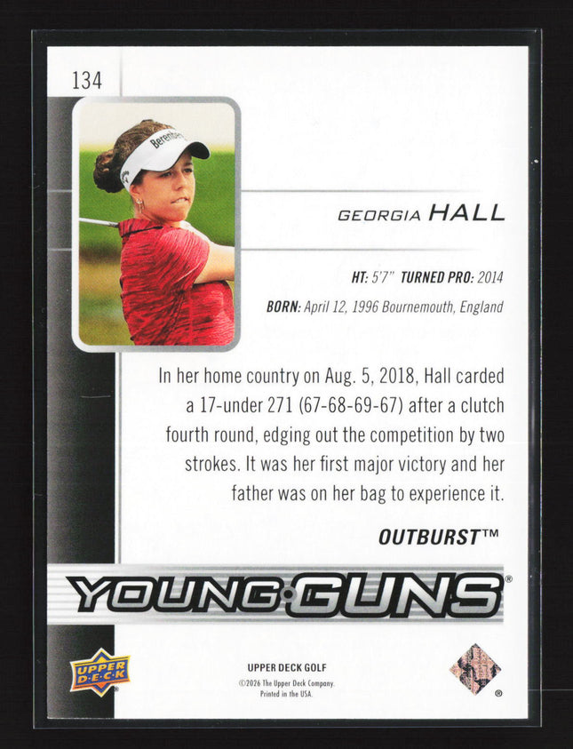 2026 Upper Deck Golf Young Guns Georgia Hall #134 Outburst