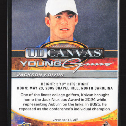 2026 Upper Deck UD Canvas Young Guns Jackson Koivun #C51