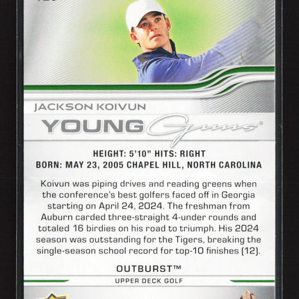 2026 Upper Deck Golf Young Guns Jackson Koivun #120 Outburst