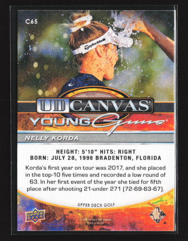 2026 Upper Deck Golf UD Canvas Young Guns Nelly Korda #C65 Young Guns
