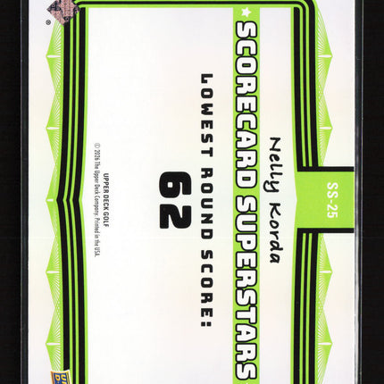 2026 Upper Deck Golf Scorecard Superstars Nelly Korda #SS-25